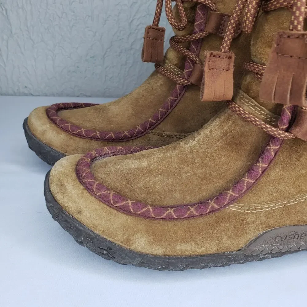 Cushe Clare Womens Size 7 Waterproof Technology Boots Lace Up Fur Lined